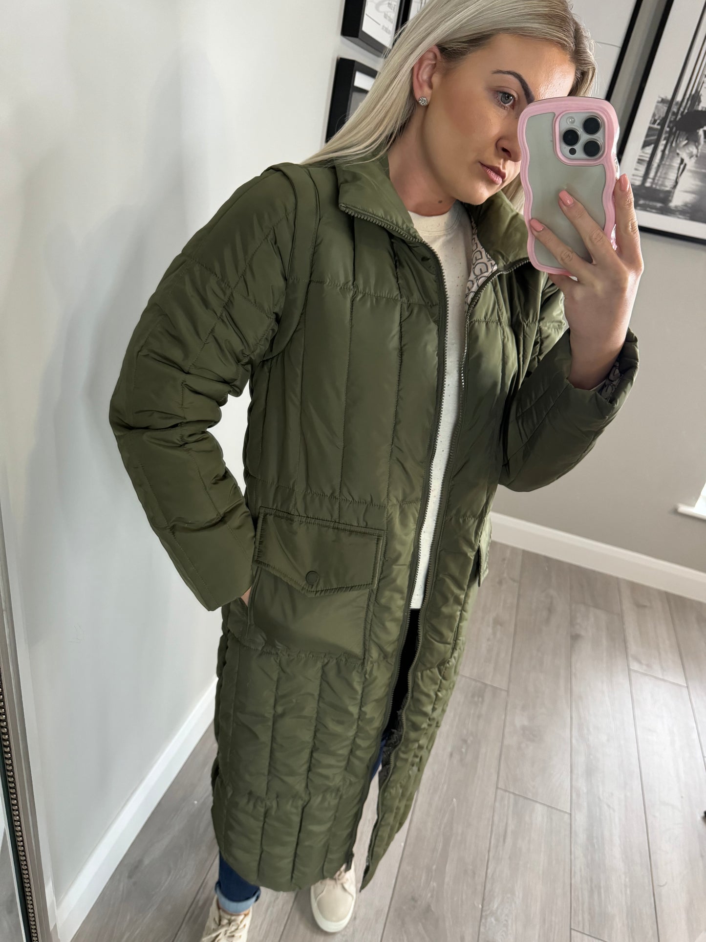 Freequent Khaki Gilet/Coat