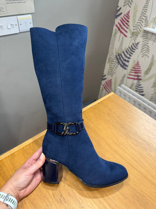 Lotus Harwin Navy Knee Boot