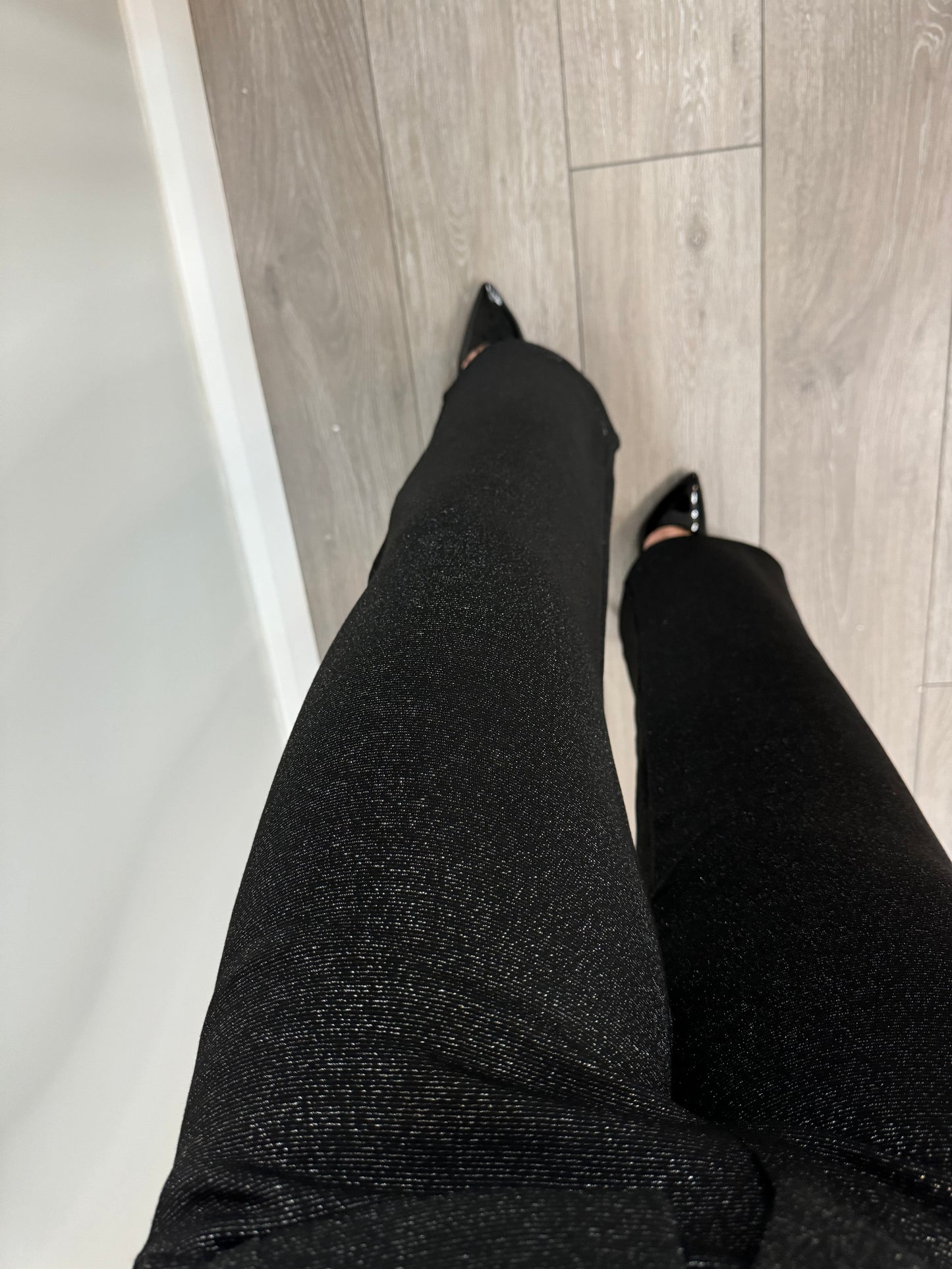 Freequent Black Sparkle Trousers