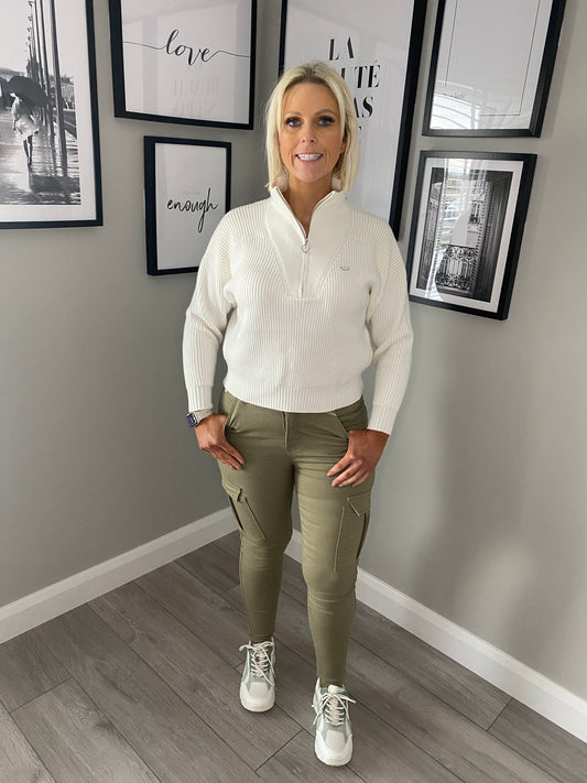 Relax & Renew Lily Olive Combat Trousers