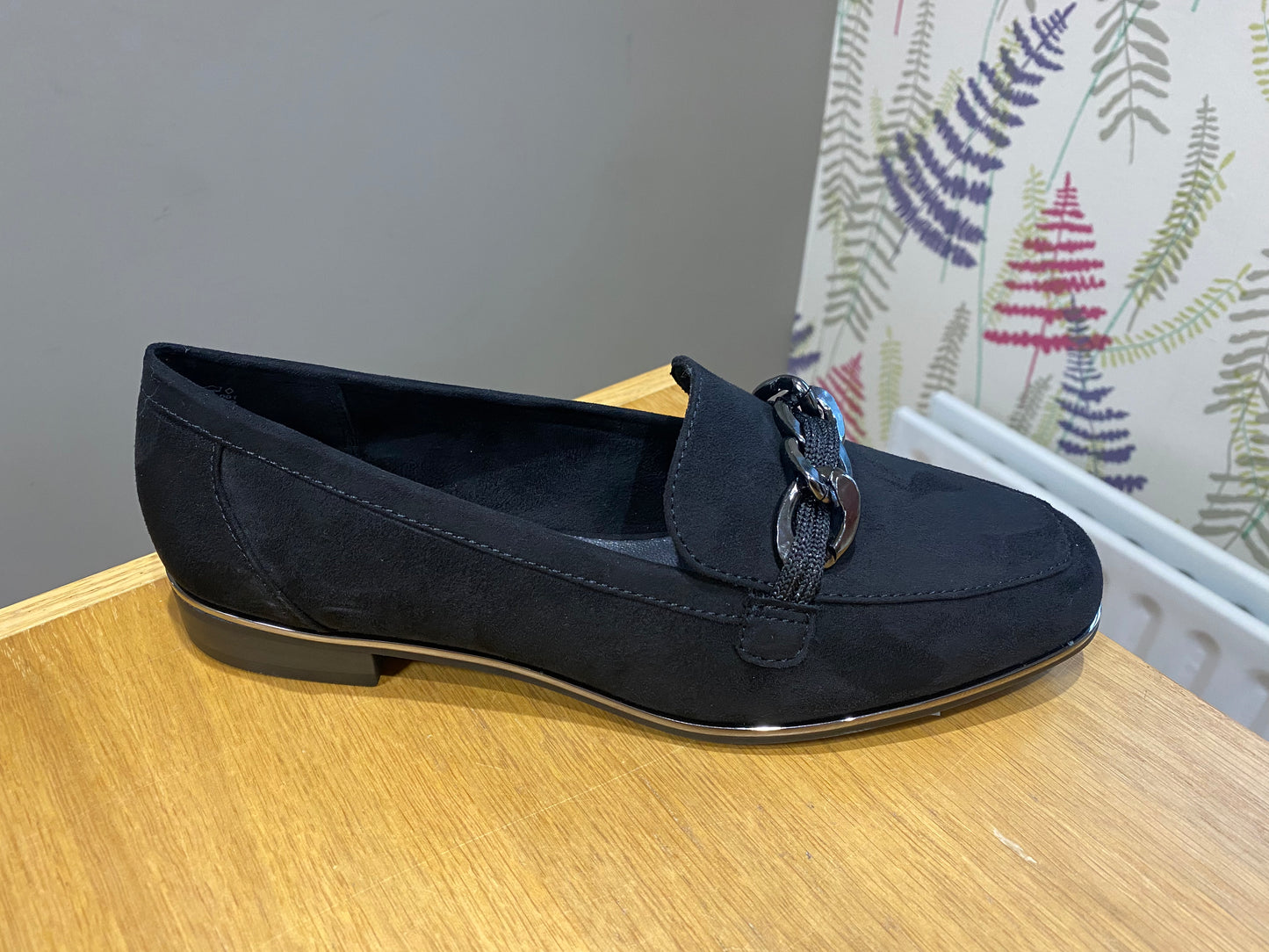 Marco Tozzi Black Chain Loafer