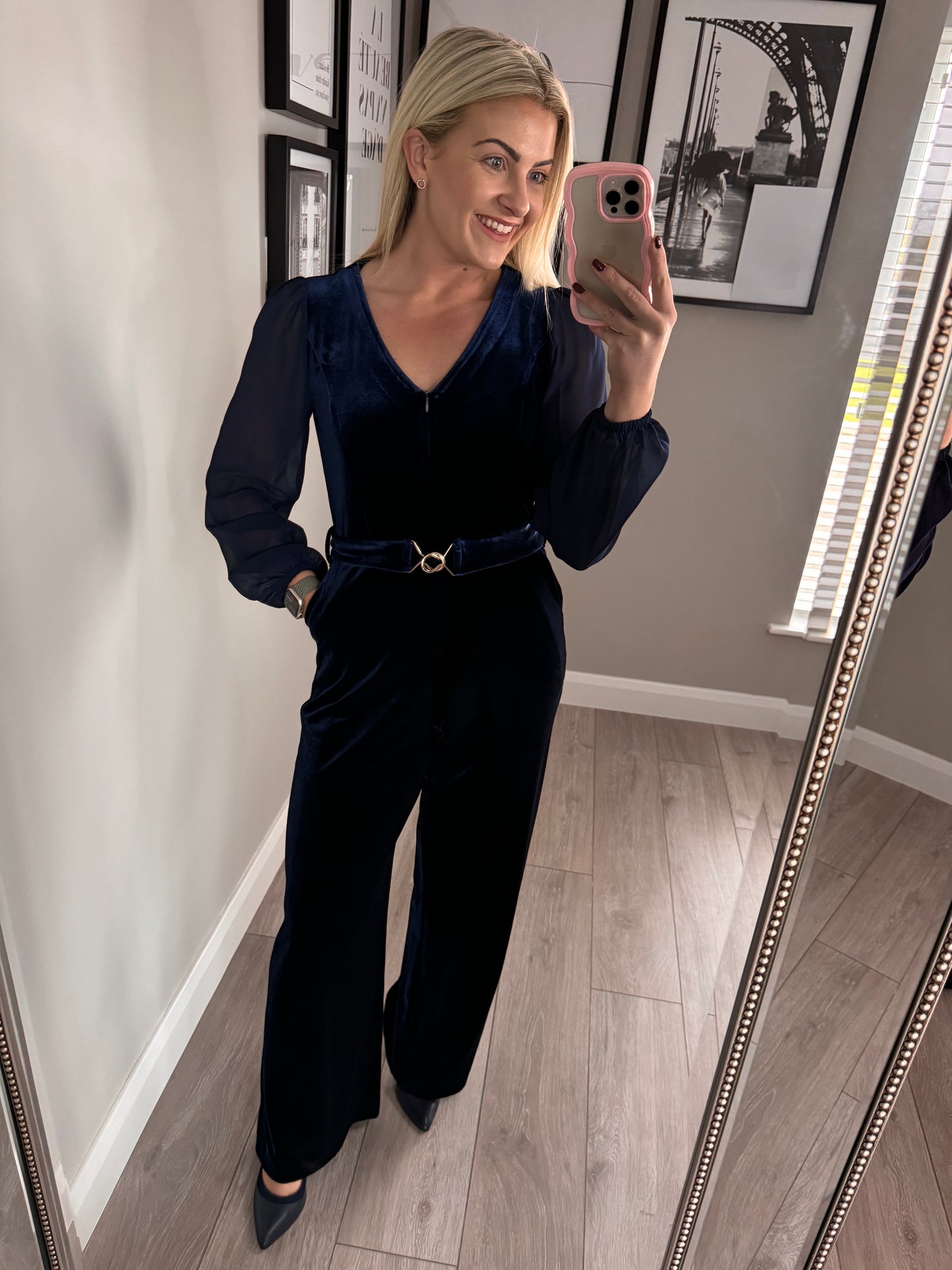 Rant & Rave Jasmine Navy Jumpsuit