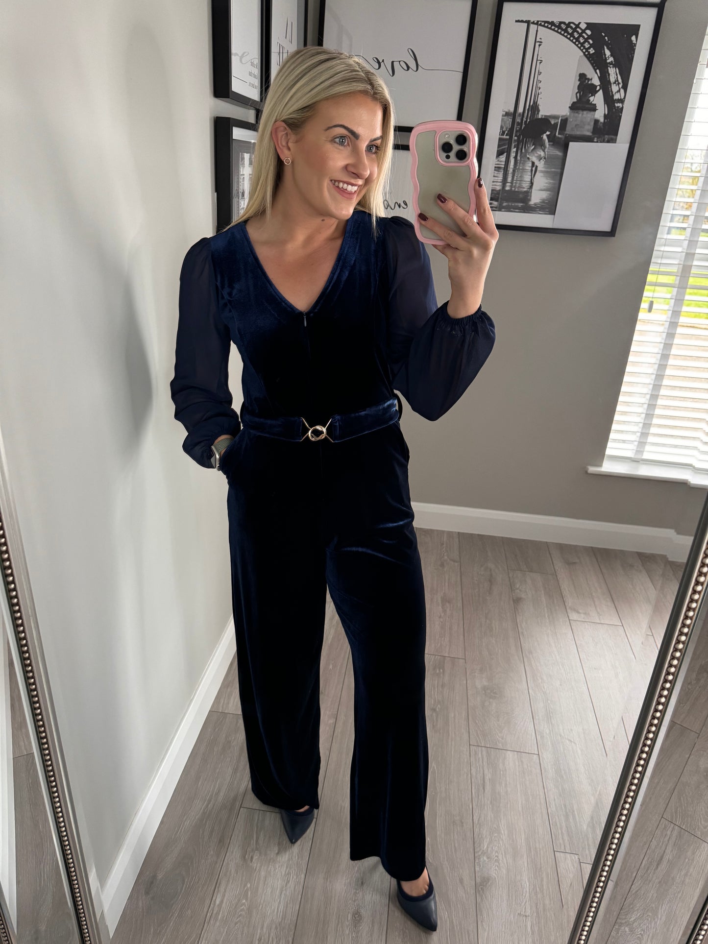 Rant & Rave Jasmine Navy Jumpsuit