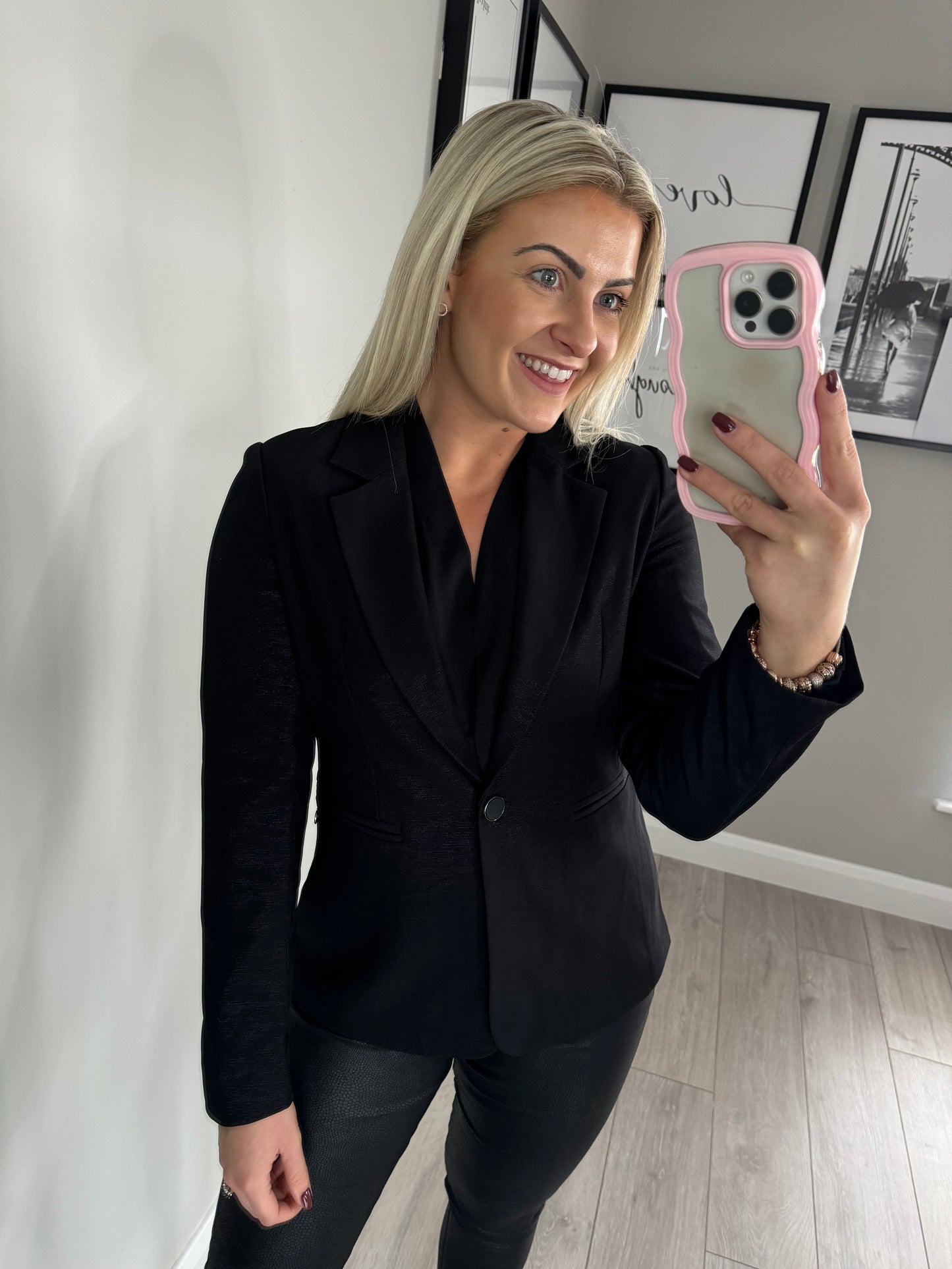 Rant & Rave Lia Black Shimmer Blazer