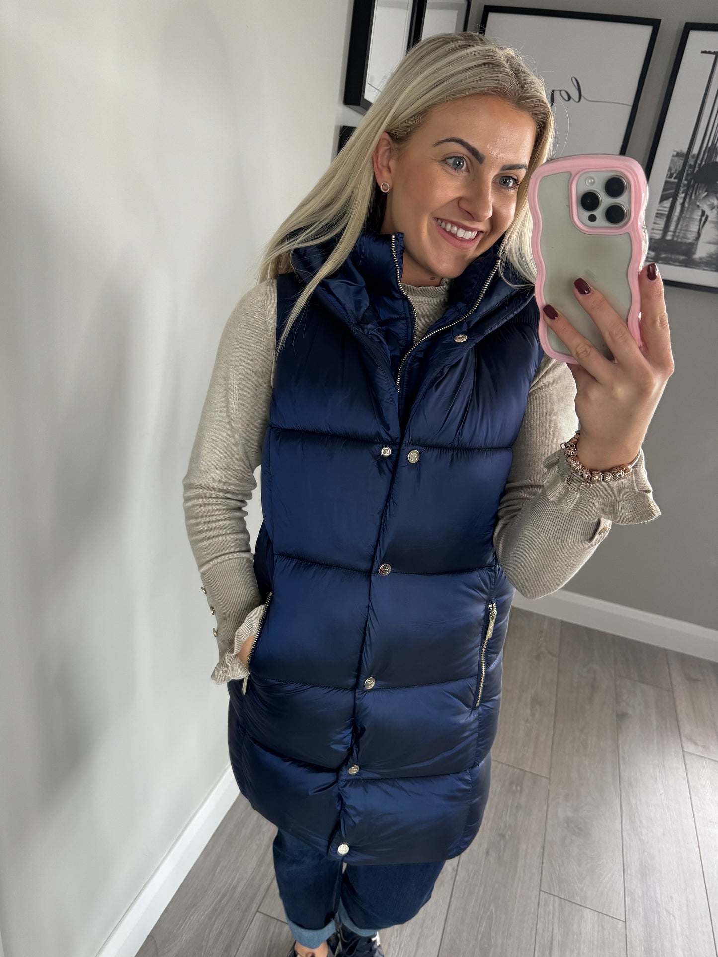 Emreco Navy Metallic Gilet