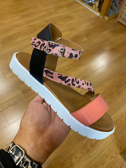 Adesso Zelda Pink Leopard Sandal