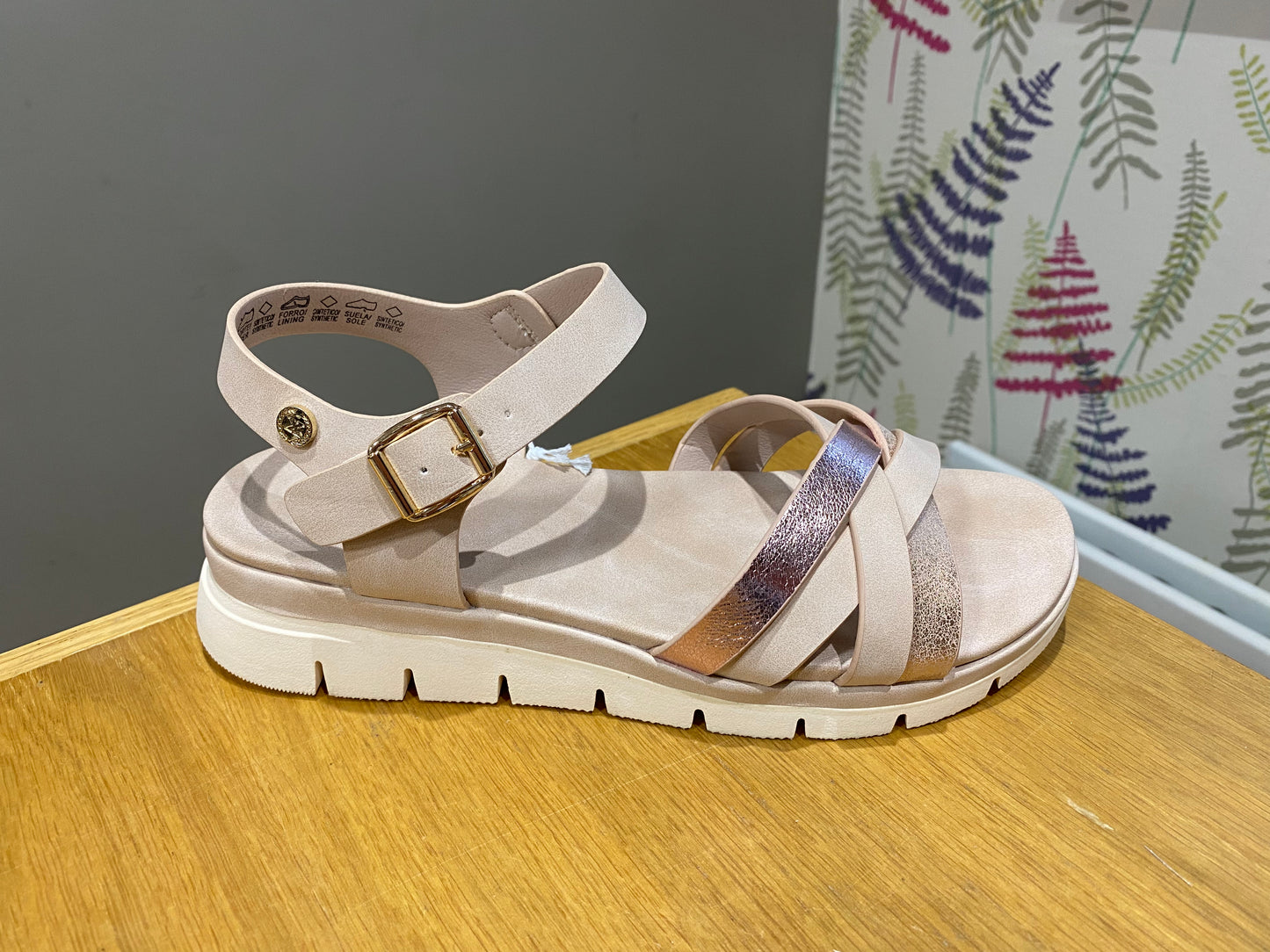 XTI Nude Crossover Sandal