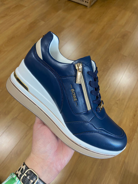 Tommy Bowe for Her Stefan Navy Wedge Trainer