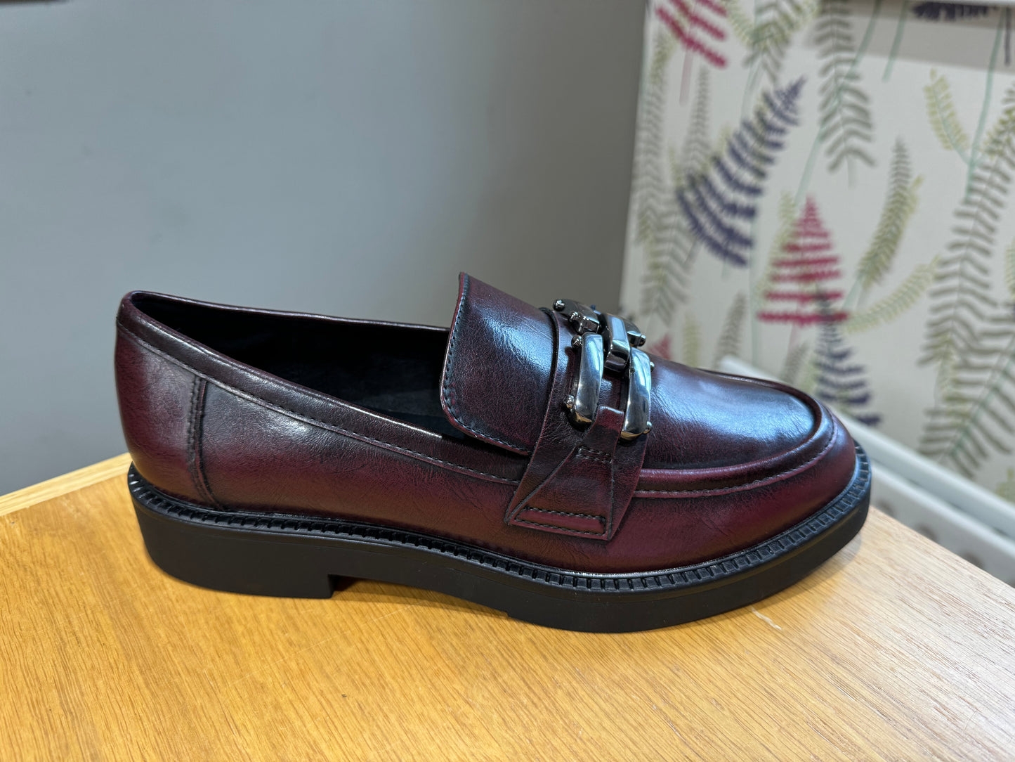 Marco Tozzi Burgundy Brush Loafer