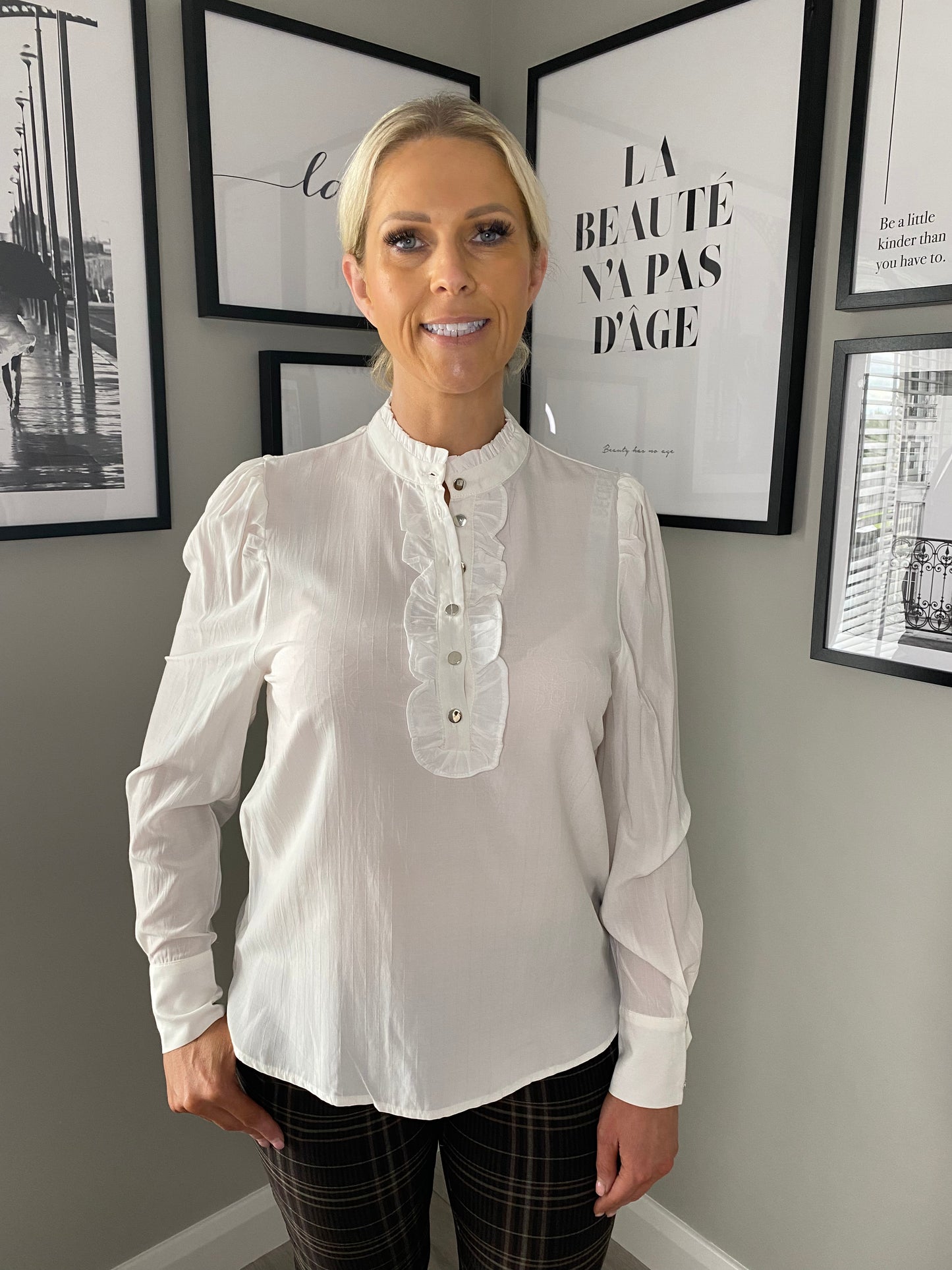 Freequent White Frill Blouse