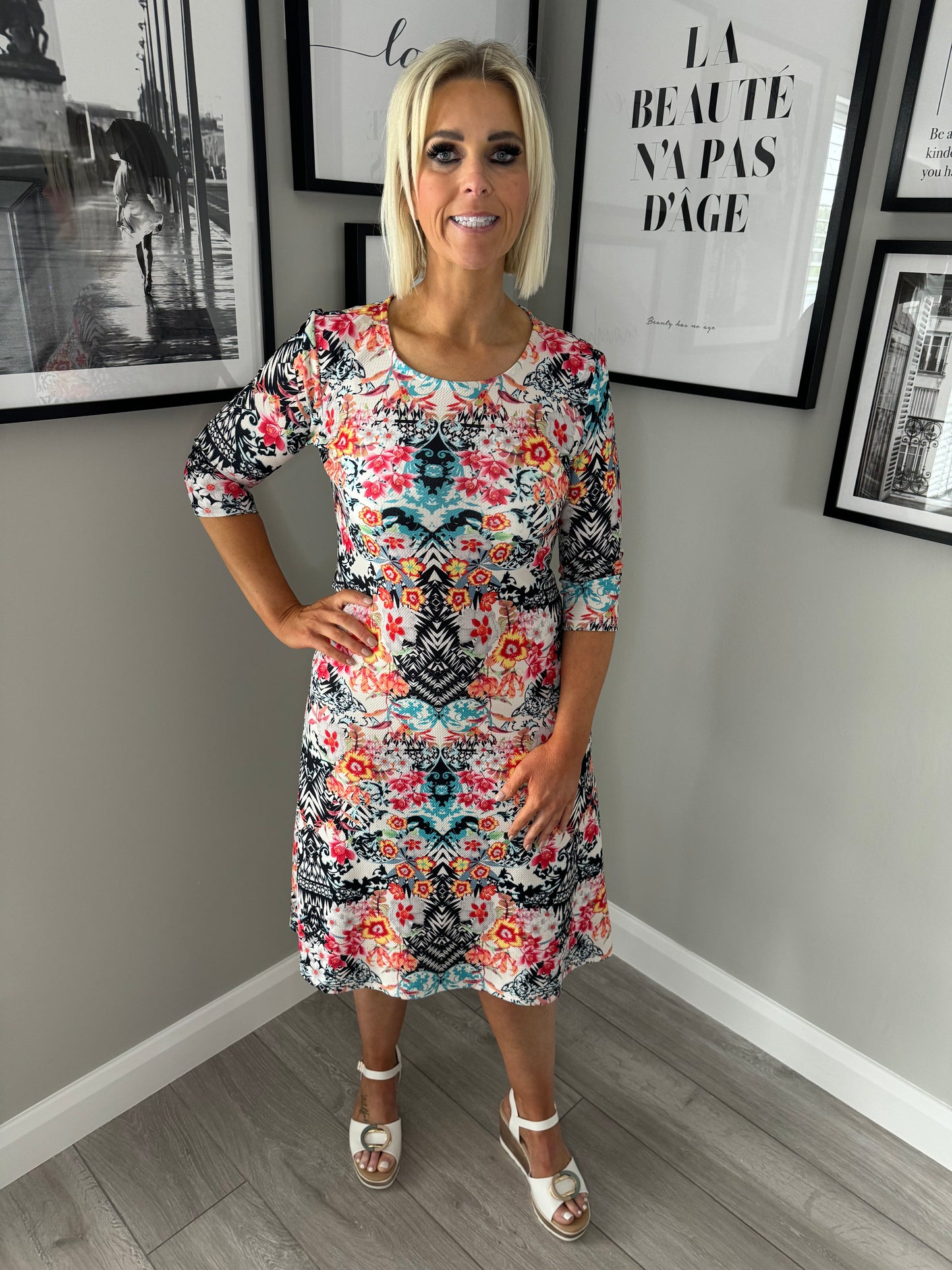 Anonymous Multi Print Dress