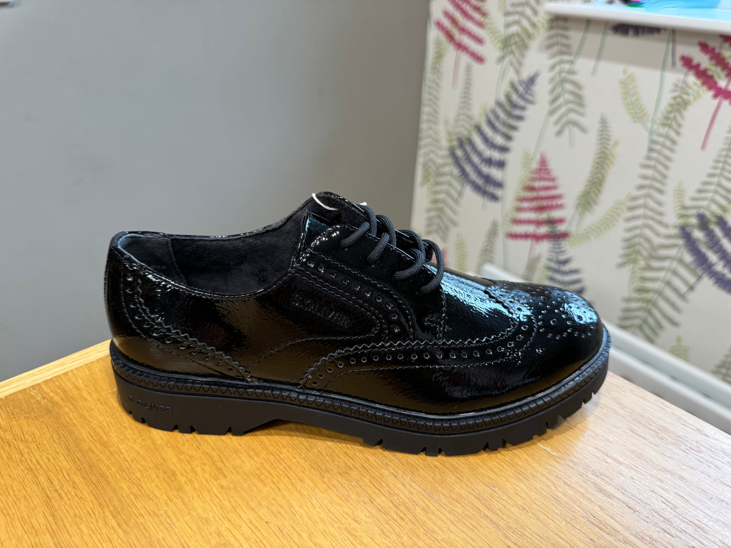 S. Oliver Black Patent Loafer