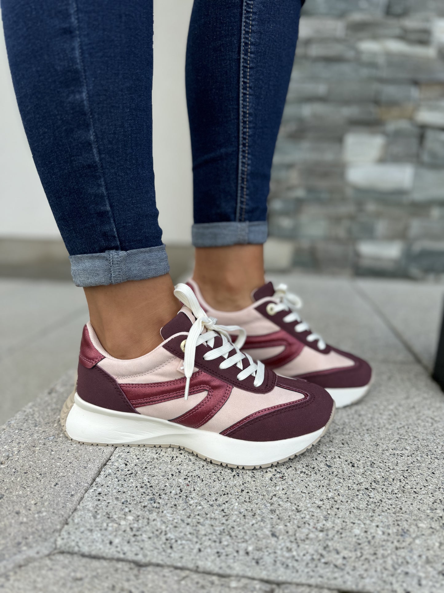 XTI Burgundy/Nude Trainer