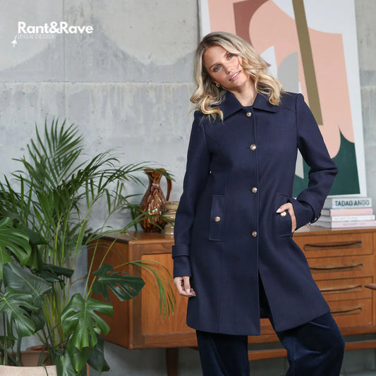 Rant & Rave Kyrie Navy Coat