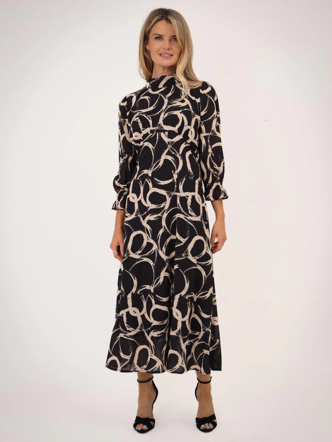 Kate & Pippa Simona Black/Beige Dress