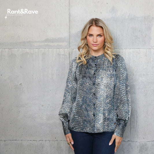Rant & Rave Quita Blue Top